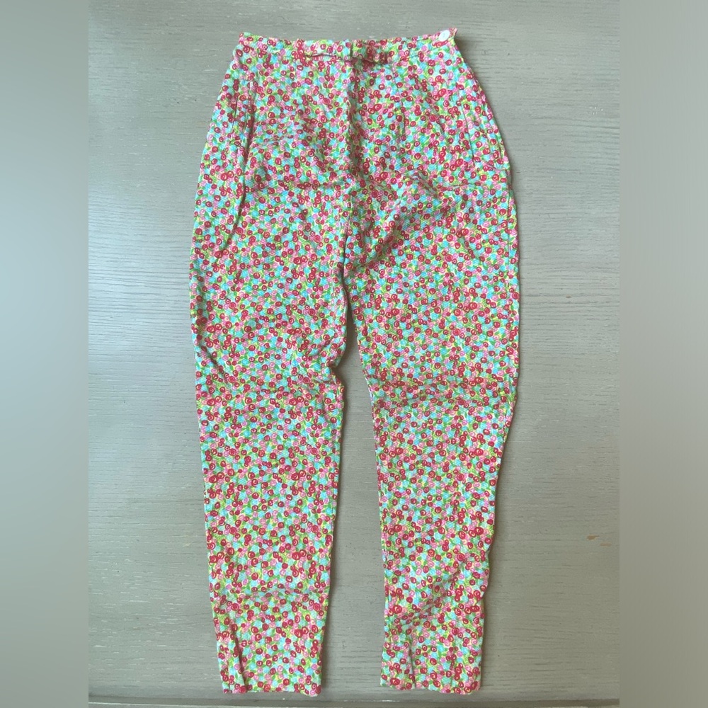 Lily Pulitzer Rose Print Dress Pants With Pockets Size 2P